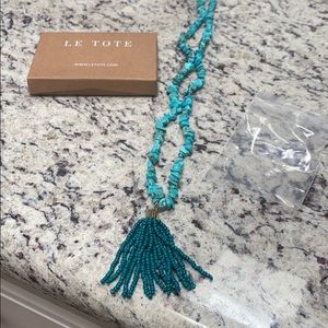 Long turquoise necklace new with tags